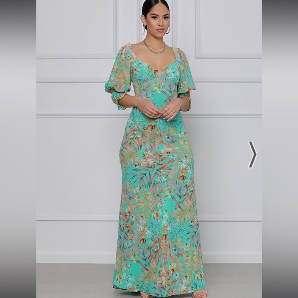 Vici green oasis dress